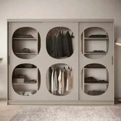 Meubella - Kledingkast Bravanti - Beige - 250 cm