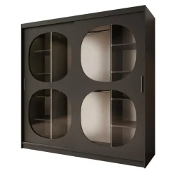 Meubella - Kledingkast Bravanti - Zwart - 200 cm