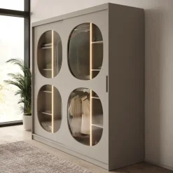 Meubella - Kledingkast Bravanti - Beige - 200 cm