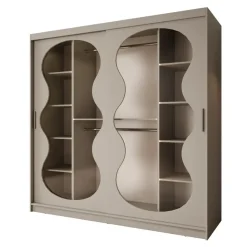 Meubella - Kledingkast Bunaro - Beige - 200 cm