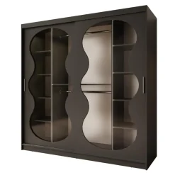 Meubella - Kledingkast Bunaro - Zwart - 200 cm