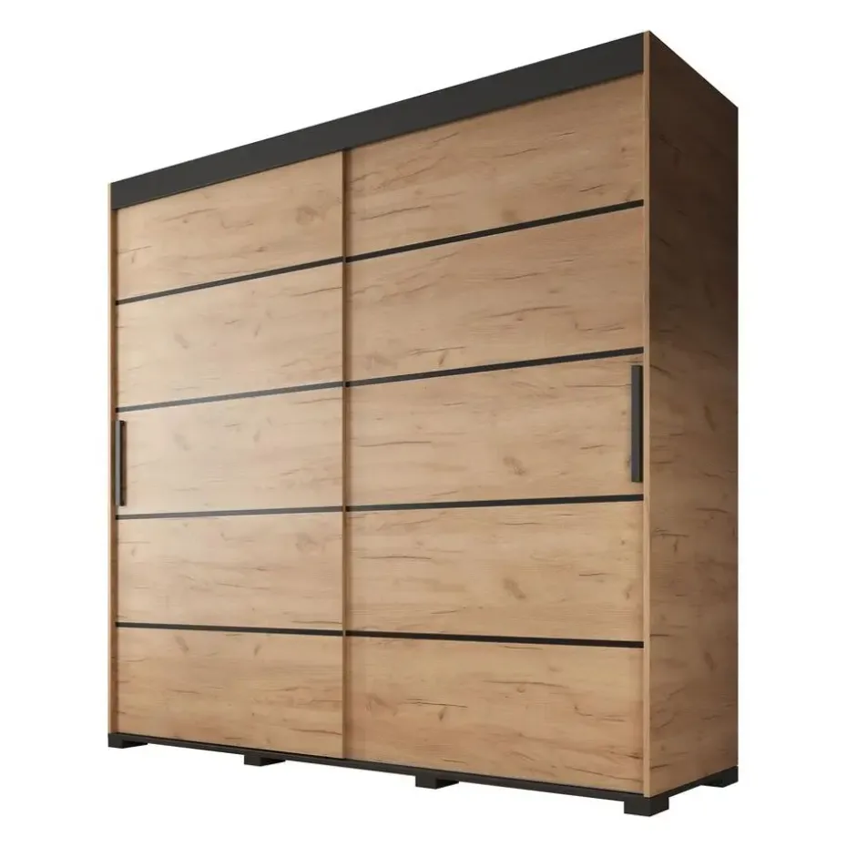 Meubella - Kledingkast Crown - Eiken - 200 cm