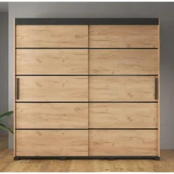 Meubella - Kledingkast Crown - Eiken - 200 cm