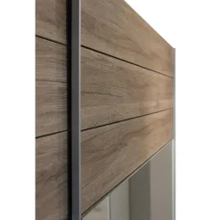 Meubella - Kledingkast Gina - Eiken - 270 cm - Met spiegel