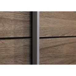 Meubella - Kledingkast Gina - Eiken - 270 cm - Met spiegel