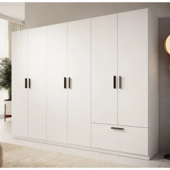 Meubella - Kledingkast Lillian - Wit - 270 cm