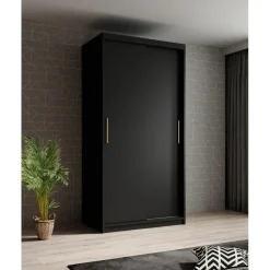 Meubella - Kledingkast Mandalin - Zwart - 100 cm