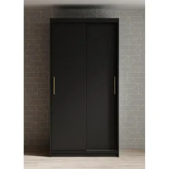 Meubella - Kledingkast Mandalin - Zwart - 100 cm