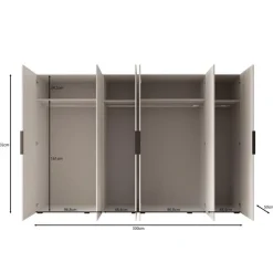 Meubella - Kledingkast Marquesa - Wit - 300 cm