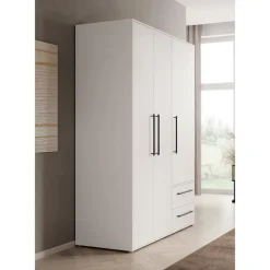 Meubella - Kledingkast Mayen - Wit - 145 cm