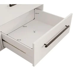 Meubella - Kledingkast Mayen - Wit - 145 cm