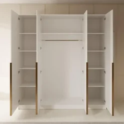 Meubella - Kledingkast Sabre 2 - Wit - 200 cm