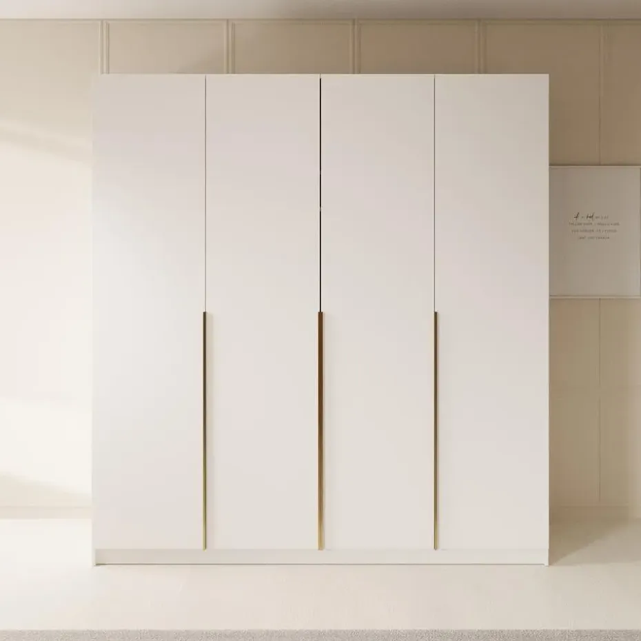 Meubella - Kledingkast Sabre 2 - Wit - 200 cm