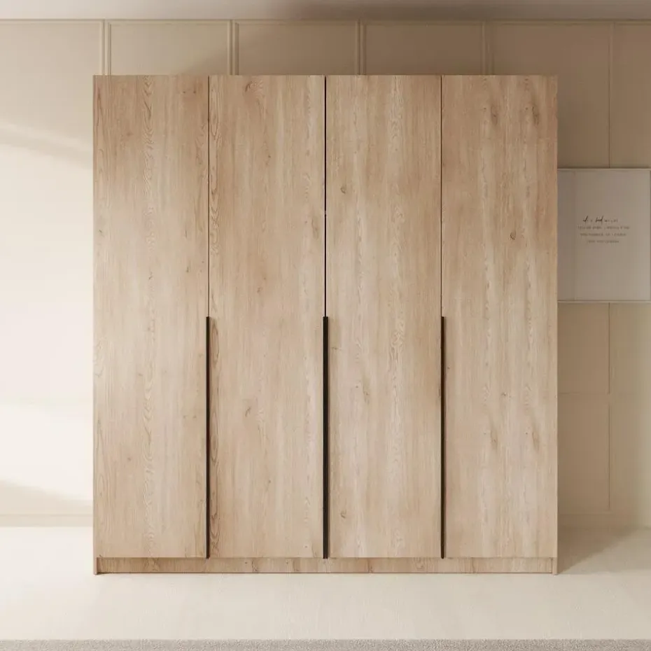 Meubella - Kledingkast Sabre - Eiken - 200 cm