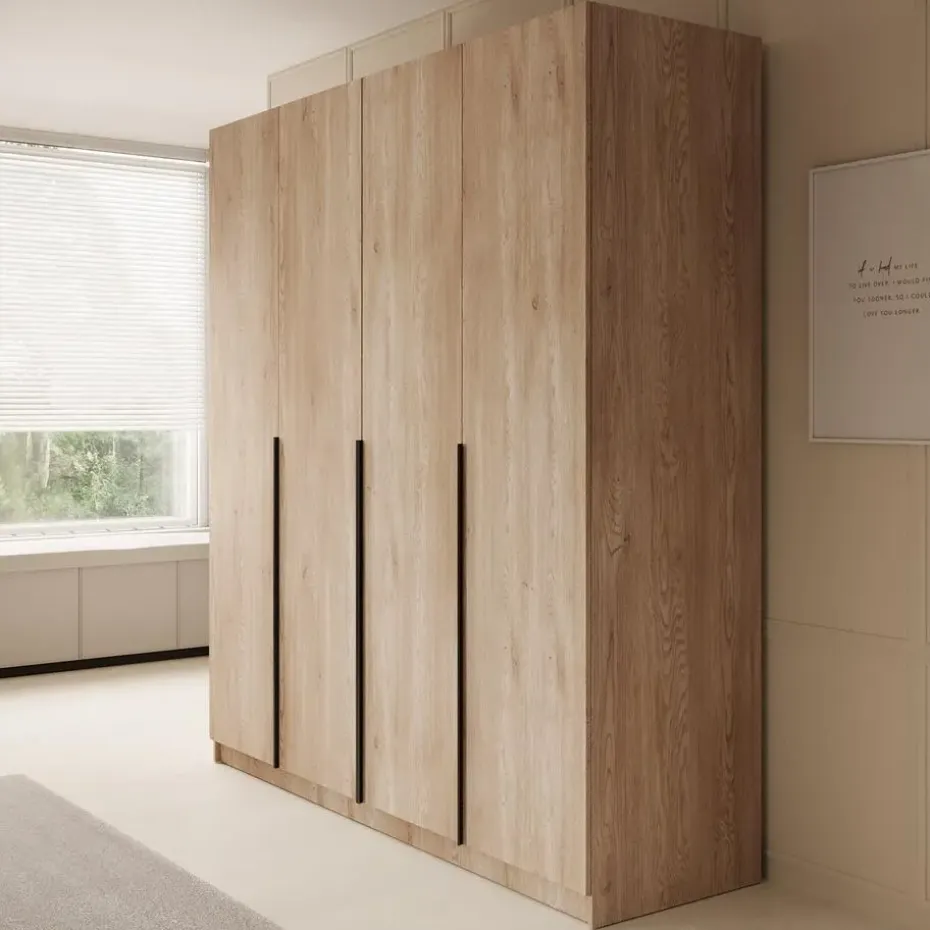 Meubella - Kledingkast Sabre - Eiken - 200 cm