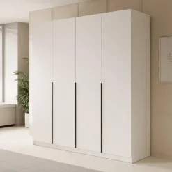 Meubella - Kledingkast Sabre - Wit - 200 cm