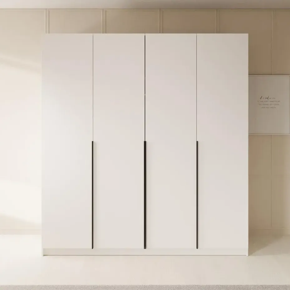 Meubella - Kledingkast Sabre - Wit - 200 cm