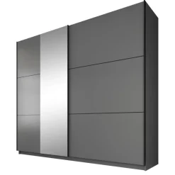 Meubella - Kledingkast Samantha - Grijs - 236 cm - Met spiegel