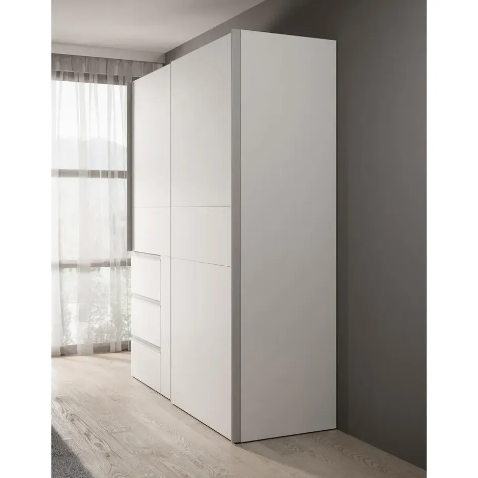 Meubella - Kledingkast Walter - Wit - 170 cm