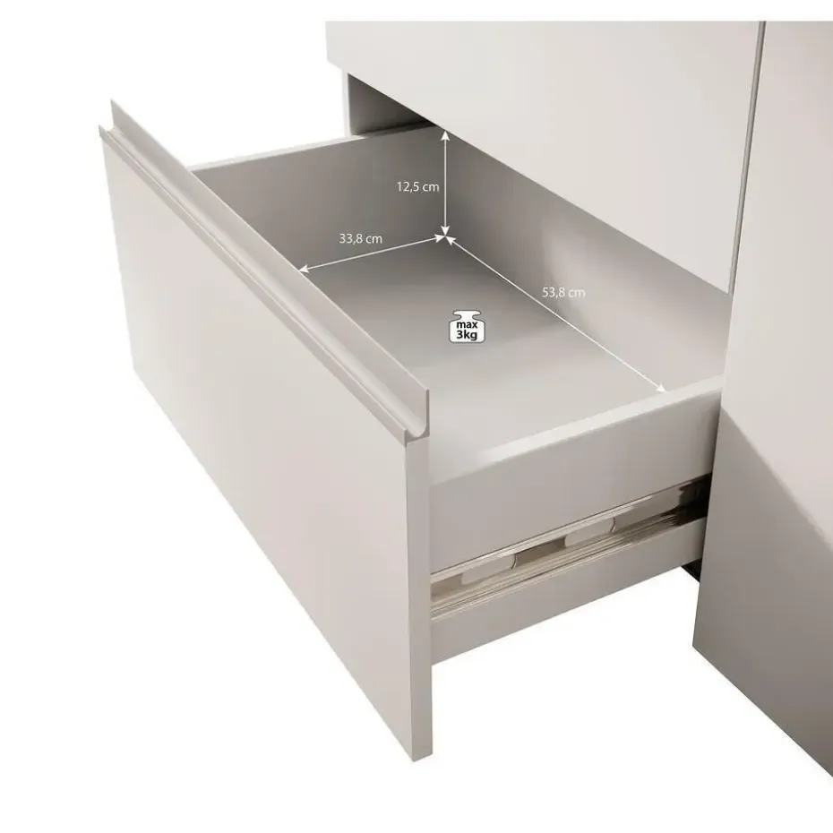 Meubella - Kledingkast Walter - Eiken - Grijs - 170 cm