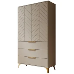 Meubella - Kledingkast Xiano - Beige - 103 cm