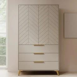 Meubella - Kledingkast Xiano - Beige - 103 cm