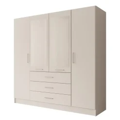 Meubella - Komodo - Kledingkast met 4 deuren - Wit - 200x61x201 cm