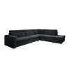 Meubella - Kristina - Hoekbank 5-zits - Zwart velvet - Rechts