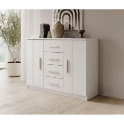 Meubella - Ladekast Blake - Wit - 120 cm