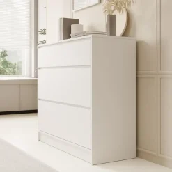 Meubella - Ladekast Brett - Wit - 99 cm