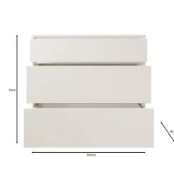 Meubella - Ladekast Brett - Wit - 99 cm