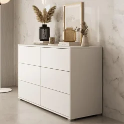 Meubella - Ladekast Gideon - Wit - 120 cm