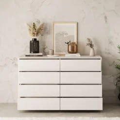 Meubella - Ladekast Gideon 2 - Wit - 120 cm