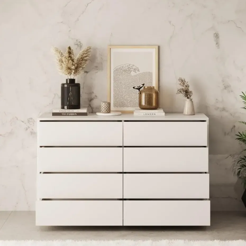 Meubella - Ladekast Gideon 2 - Wit - 120 cm