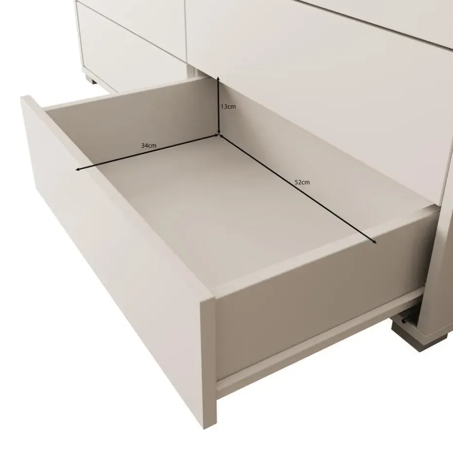 Meubella - Ladekast Gideon 2 - Wit - 120 cm