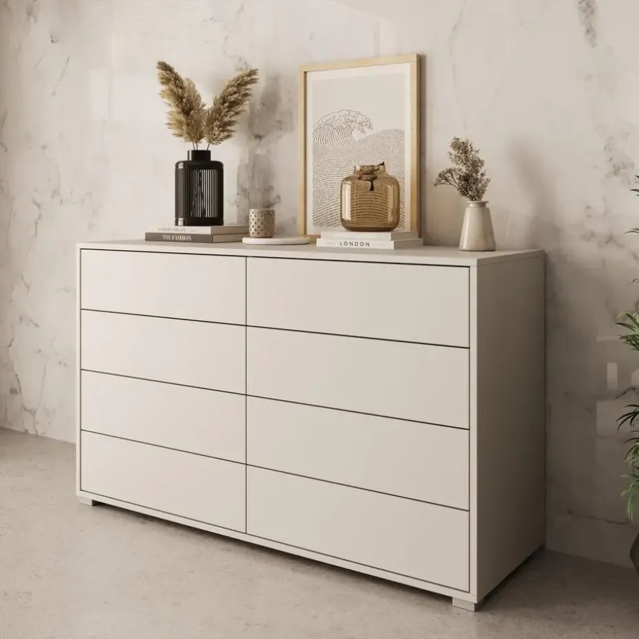 Meubella - Ladekast Gideon 2 - Beige - 120 cm