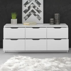 Meubella - Ladekast Kennedy - Wit - 120 cm