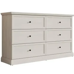 Meubella - Ladekast Leroy - Wit eiken - 146 cm