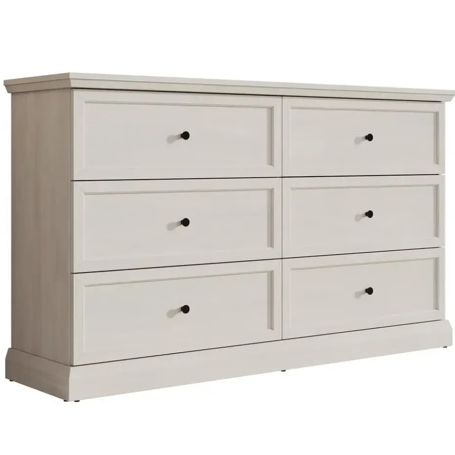 Meubella - Ladekast Leroy - Wit eiken - 146 cm