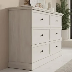 Meubella - Ladekast Leroy - Wit eiken - 146 cm