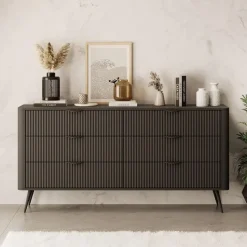 Meubella - Ladekast Lima - Zwart - 163 cm