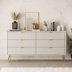 Meubella - Ladekast Lima - Beige - 163 cm