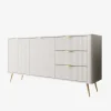 Meubella - Lima - Dressoir - Wit - 163 cm