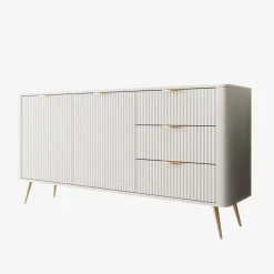 Meubella - Lima - Dressoir - Wit - 163 cm