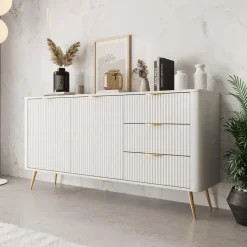 Meubella - Lima - Dressoir - Wit - 163 cm