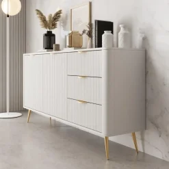Meubella - Lima - Dressoir - Wit - 163 cm