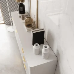 Meubella - Lima - Dressoir - Wit - 163 cm