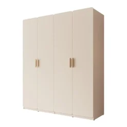 Meubella - Luzon - Kledingkast 4 deurs - Beige - 179x58x210 cm