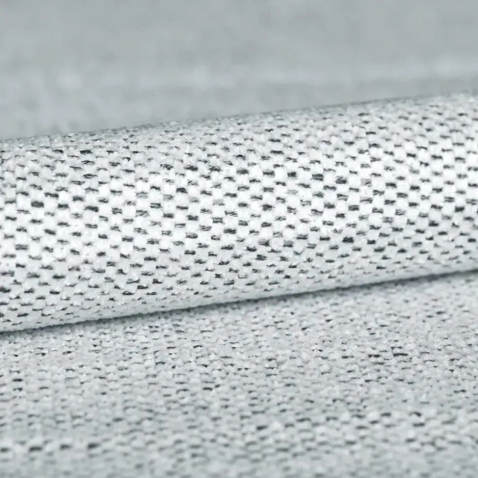 Meubella - Manolo - Hoekbank 5-zits met chaise longue - Stof grijs - Rechts