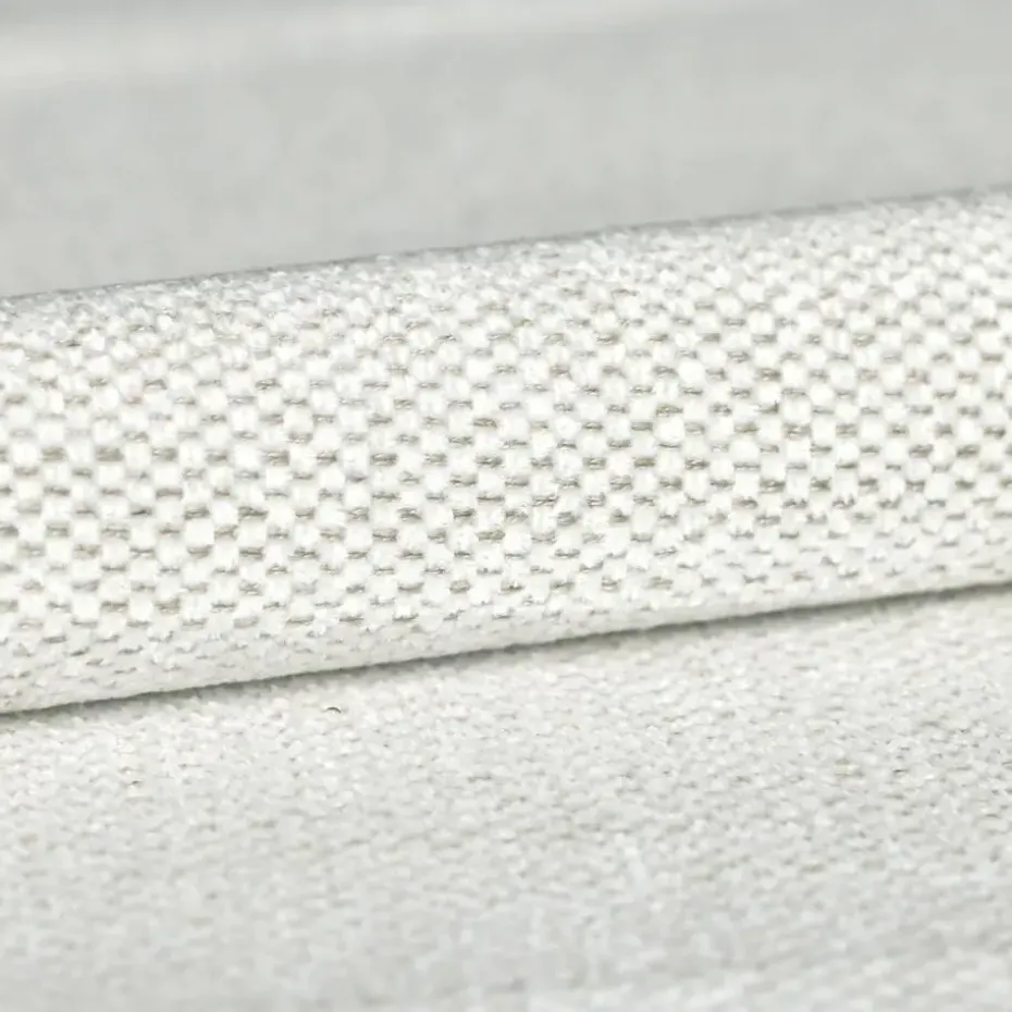 Meubella - Manolo - Hoekbank 5-zits met chaise longue - Stof beige - Rechts